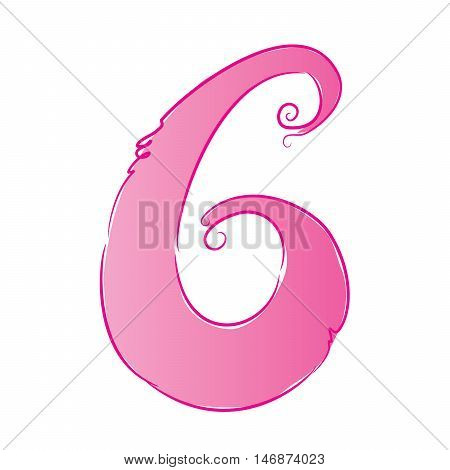 Hand drawn cartoon vector numbers. Decorative font