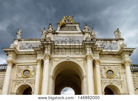 Gilden Decorative Sculpture On The Central Square Of Nancy