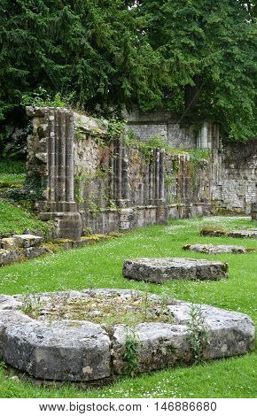 Saint Wandrille Rancon France - june 22 2016 : the Saint Wandrille abbey