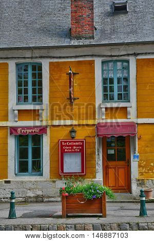 Saint Wandrille Rancon France - june 22 2016 : the village centre