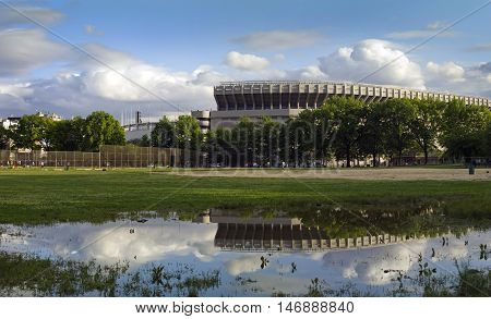 BRONX NEW YORK - JANUARY 3: Old Yankee Stadium as seen from former Macombs Dam Park. Taken January 3 2000 in New York.