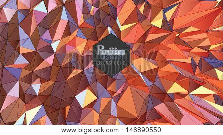 Polygonal abstract colorful background vector with gem conceptual