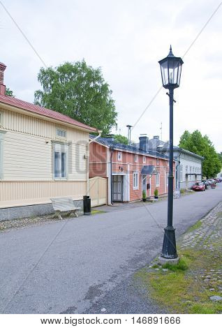 Naantali, Finland - 06 July , 2015: Cloudy Summer Day On The Historic Quarter Of Naantali