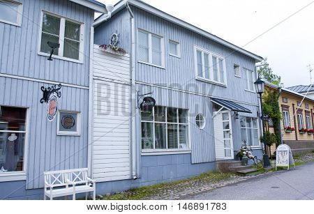 Naantali, Finland - 06 July , 2015: Cloudy Summer Day On The Historic Quarter Of Naantali