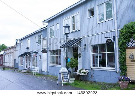 Naantali, Finland - 06 July , 2015: Cloudy Summer Day On The Historic Quarter Of Naantali