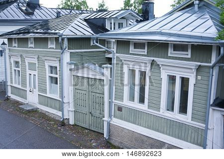 Naantali, Finland - 06 July , 2015: Cloudy Summer Day On The Historic Quarter Of Naantali