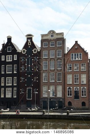 Charming Amsterdam's houses on the canals, travel, tourism