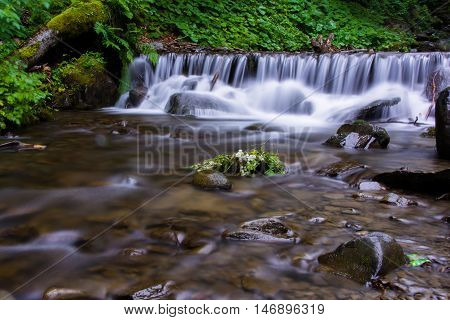 beautiful and dangerous rapids of the mountain river