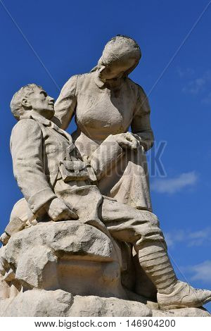 Buchy France - june 23 2016 : the war memorial