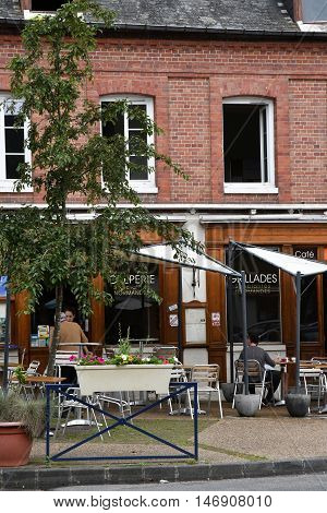 Cleres France - june 23 2016 : the village center