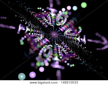 Abstract digitally generated blur-based image broosh on a dark background