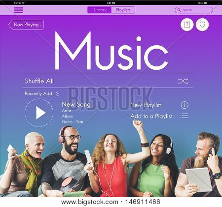 Fun Dancing Music Lovers concept