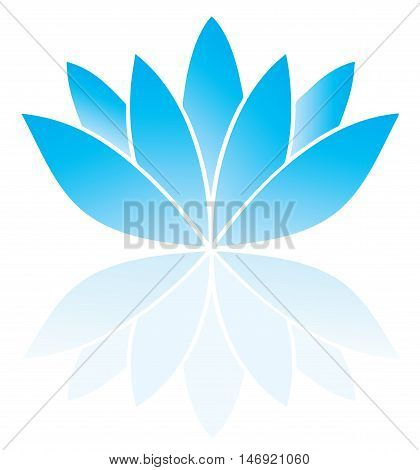 vector illustration of a blue lotus flower