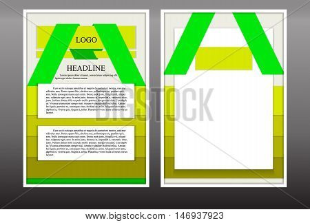 Leaflet pamphlet booklet style design material. Presented two versions side to A4 size.