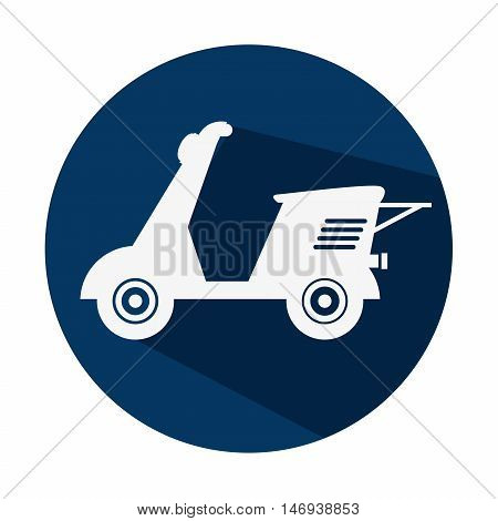 icon motocycle scooter delivery design isolated vector illustration eps 10