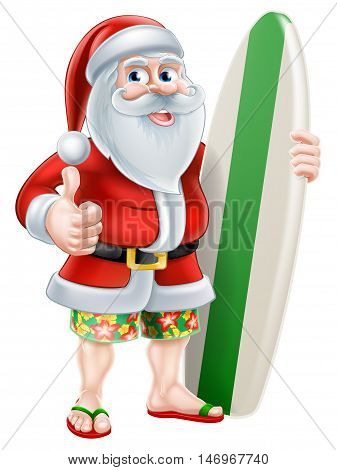 Cartoon Summer Santa