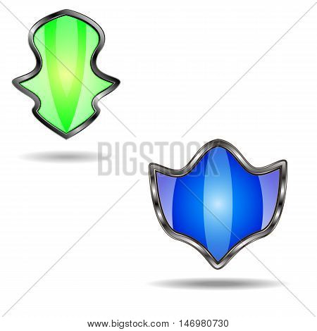 green and blue background for the logo