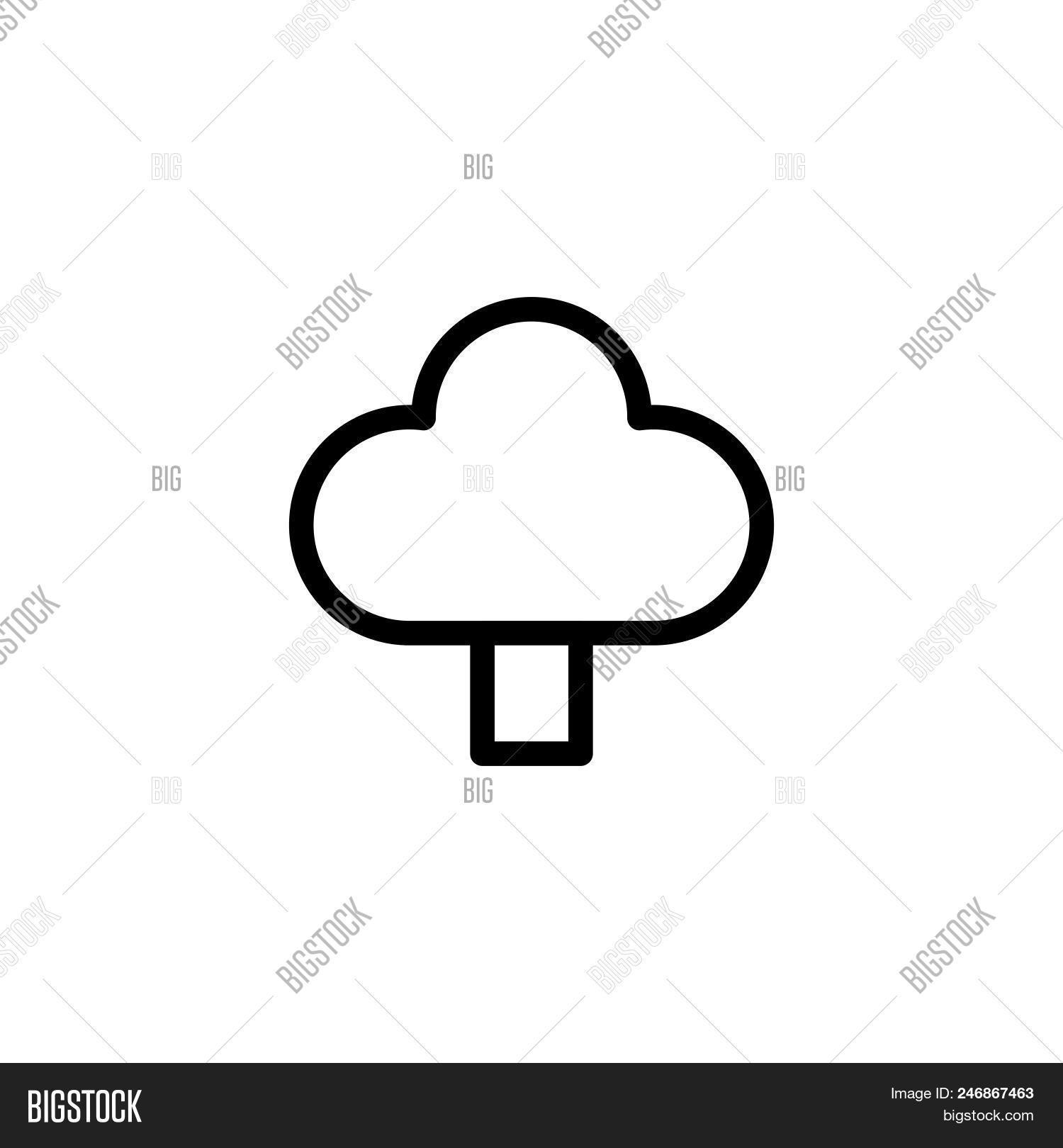 Tree Vector Icon On Vector & Photo (Free Trial) | Bigstock