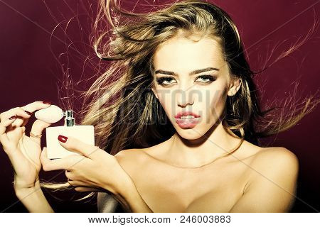 Women's Perfume. Woman With Perfume