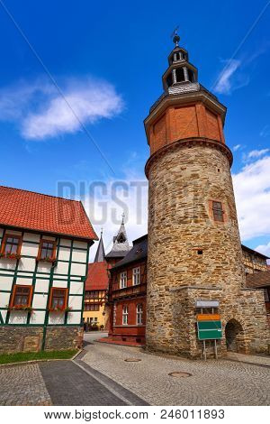 Saiger old tower in Stolberg at Harz Germany
