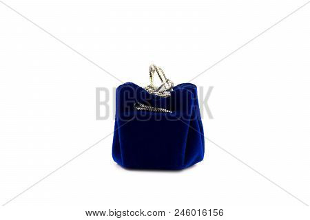 The Blue Pouch For Jewelry. Box For Jewelry.