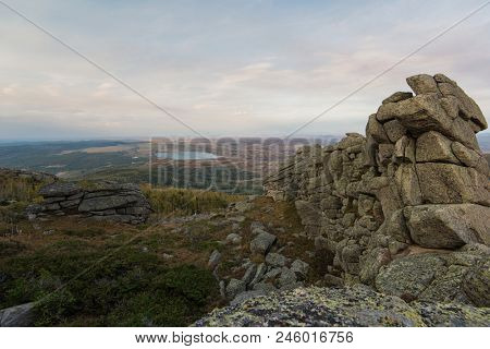 Beauty view in mountains of Altai. Kolyvan range - a mountain range in the north-west of the Altai Mountains, in the Altai Territory of Russia