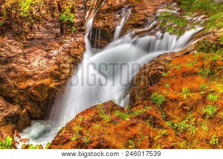 Little Qualicum Falls (lower Falls) Near Qualicum Beach And Parksville On Vancouver Island, British 