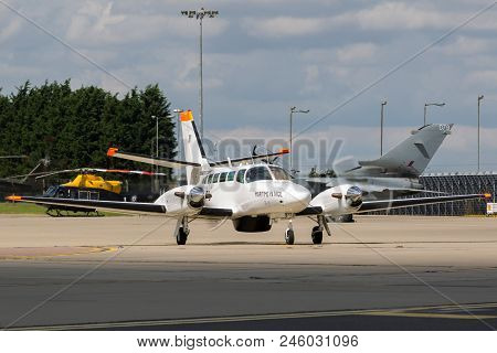 Raf Waddington, Lincolnshire, Uk - July 5, 2014: Reims F406 (cessna 406) G-mafb Operated By Uk Sea F