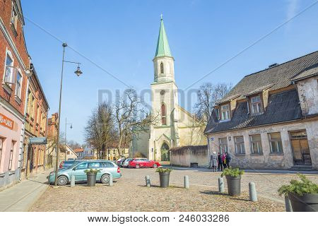 Old City Center At Kuldiga, Latvia.