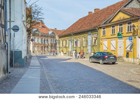 Old City Center At Kuldiga, Latvia.