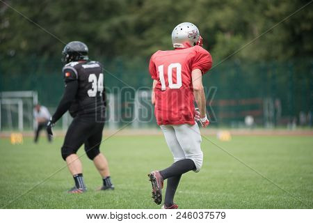 American Football Players In Action
