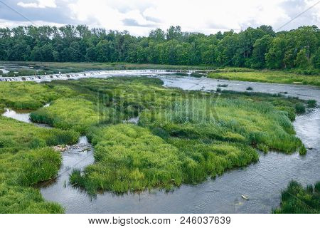 Kuldiga Bridge And River At Latvia Summer. 2017