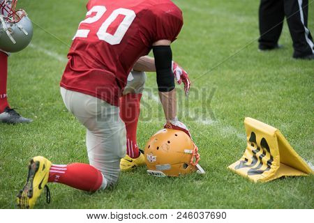 American Football Players In Action