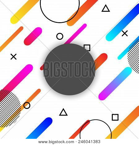 Abstract Shapes Compositions Background With Memphis Style, Stock Vector