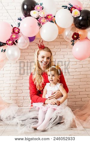Very Cute Girls Celebraiting Birthday, Princess Family