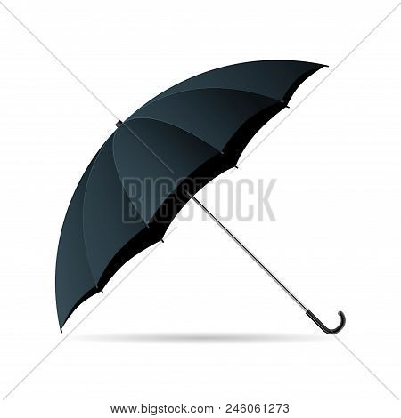 Vector Drawn Umbrella, Isolated Over White Background.
