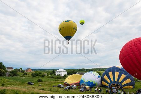 Truskavets,  Ukarine - June 16, 2018: Festival Of Air Balloons In Truskavets In Ukaine.