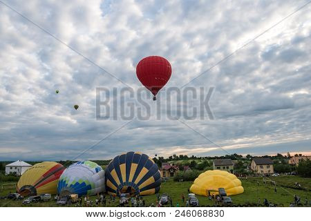 Truskavets,  Ukarine - June 16, 2018: Festival Of Air Balloons In Truskavets In Ukaine.