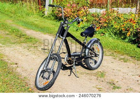 Bicycle Velochopper On A Country Road