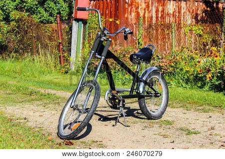 Bicycle Velochopper On A Country Road