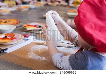 Cooking Class, Culinary. Food And People Concept, Desktop Getting Ready For Work, Ingredients For It