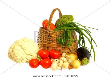 Verdure e cestello