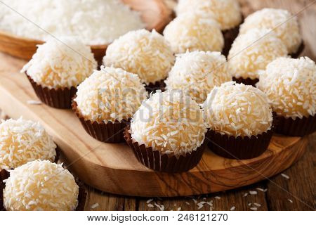 Brazilian Coconut Kisses (beijinhos De Coco  Are Traditionally Made From A Mixture Of Sweetened Cond