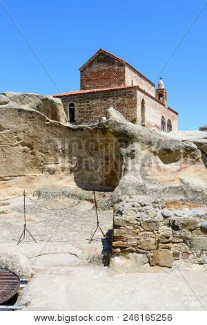 View of the ancient rock city of Uplistsikhe (Upliscyche), Georgia