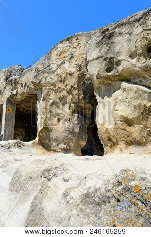 View of the ancient rock city of Uplistsikhe (Upliscyche), Georgia