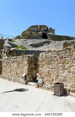 View of the ancient rock city of Uplistsikhe (Upliscyche), Georgia