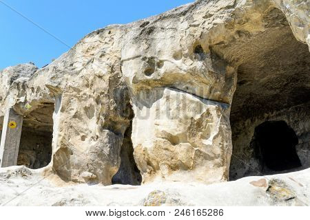 View of the ancient rock city of Uplistsikhe (Upliscyche), Georgia