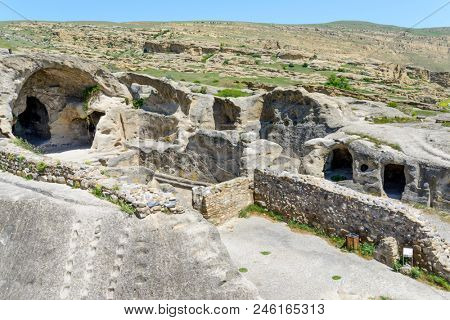 View of the ancient rock city of Uplistsikhe (Upliscyche), Georgia