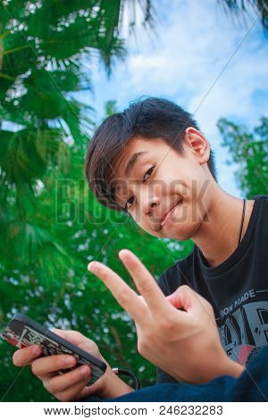 Teenage Boy In Thailand.