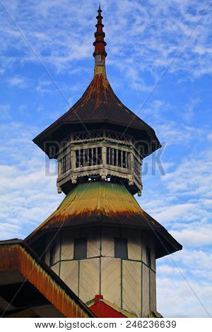 A Tower Of An Old Mosque At Kerinci Province Central Sumatera